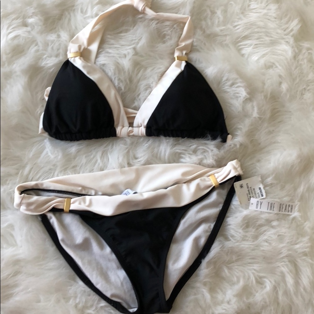 Black and white bikini